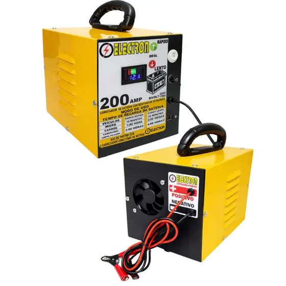 Carregador Baterias Automotivo C/voltímetro 12v Ate 900amp