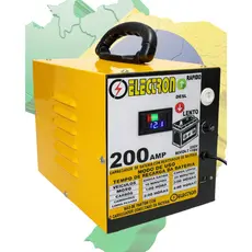 Carregador Bateria Automotivo 12V 12Ah ELECTRON Bivolt com Display Digital AMARELO Intenso