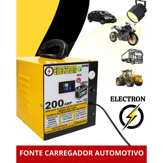 Carregador De Bateria 12v Até 990amperes Cf50 Inteligente Carregador de bateria