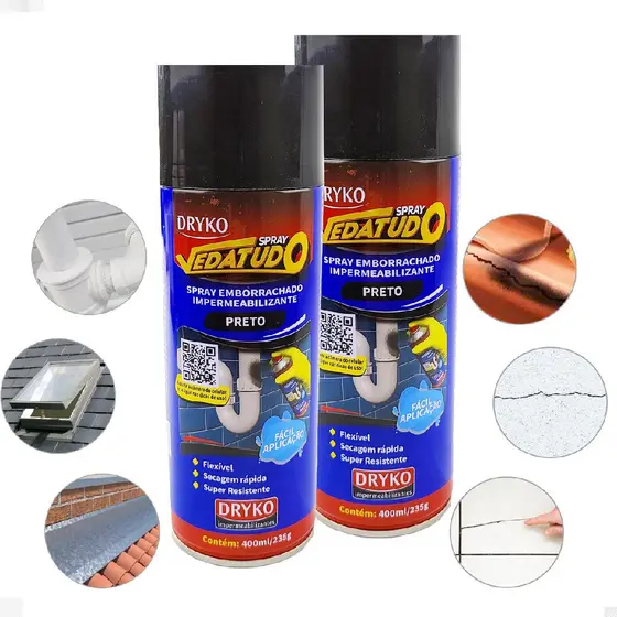 Kit 2 Borrachas Manta Líquida Impermeabilizante Vedatudo 400ml