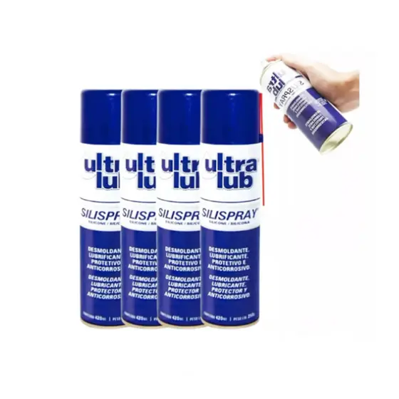 Kit Com 4 Spray Silicone Desmoldante Anticorrosivo 420ml Ultralub