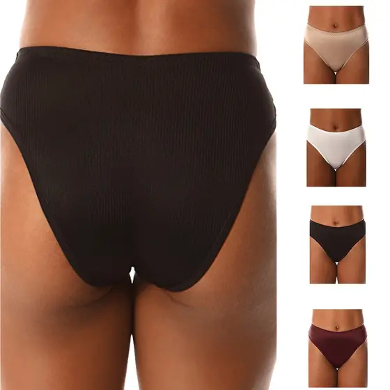 Calcinha Demillus 56096 Cintura Alta Efeito Cotele Fio Lycra Poliamida