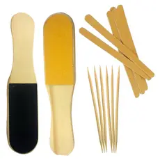 lixa para pé dupla face de lixas madeira reta e 10 lixa de unha pop 16 cm e 10 palito
