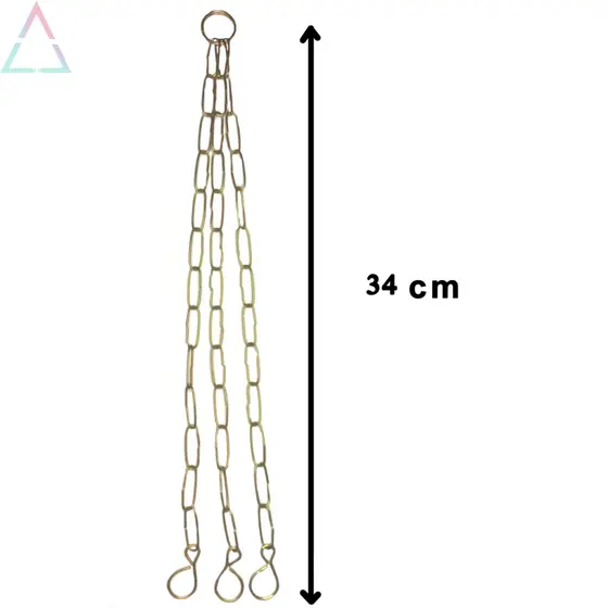 34cm corrente 3 UNIDADES para pendurar xaxim vaso pratos flores plantas