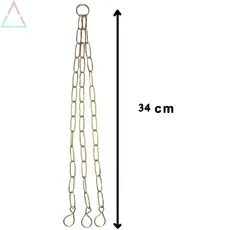 34cm corrente 3 UNIDADES para pendurar xaxim vaso pratos flores plantas