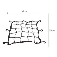 Rede Elástica Aranha Moto Bagageiro Capacete 35x35cm