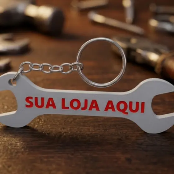 Kit Chaveiro ferramenta Chave Inglesa Personalizado com Nome e Número | Chaveiro Empresa Profissional Brinde Promocional