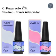 Kit Volia Preparador Unha Primer Sem Acido 10ml + Desidrat 9ml Original Imediato