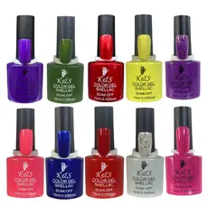 Kit 12 Esmaltes Em Gel 10ml D&z / Bella Rosa / K&S / Lirio / Sioux / Real Love Unhas Esmalte