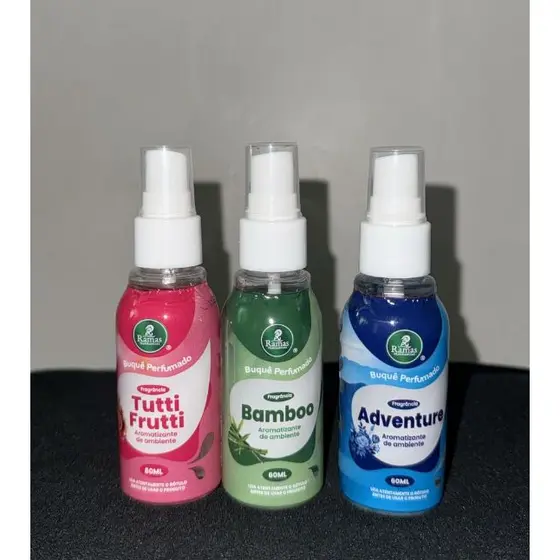 Aromatizante de Ambiente Spray 60ml kit com 4