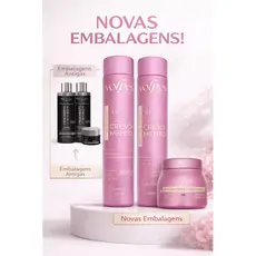 Kit Força e Crescimento Creatina & Biotina Shampoo, condicionador e mascara 300ml- A liga cosmeticos