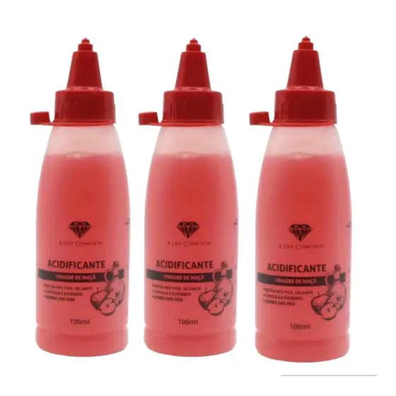 kit 3 Tônico Acidificante de Vinagre de Maçã A Liga Cosméticos 100ml (cada)