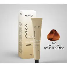 COLORAÇÃO VEGANA 8.44 A LIGA COSMÉTICOS 60 GR - LOIRO CLARO COBRE PROFUNDO
