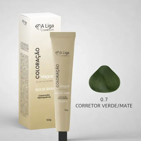 COLORAÇÃO VEGANA 0.7 CORRETOR DE COR VERDE/MATE - A LIGA COSMÉTICOS 60 GR