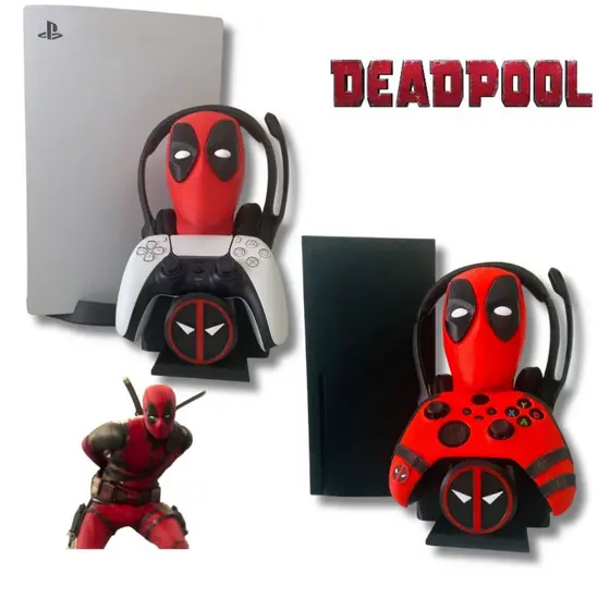 Colecionável    Edição personalizada Suporte  Controle e Headset DeadPool Playstation Xbox Series One
