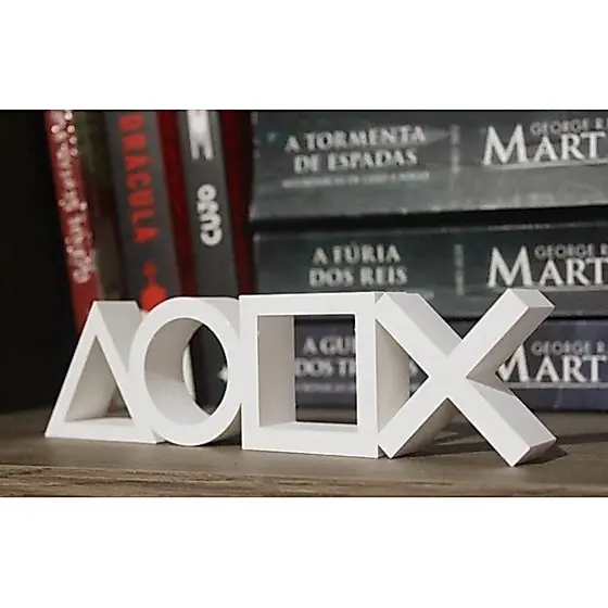 Símbolos PlayStation para Decoração Geek Gamer – Várias Cores – Ideal para Quarto ou Escritório
