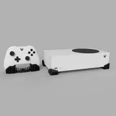 Exclusivo 4 Suporte Pezinho Console  + Suporte controle  Série S  Xbox One S - X  - Apoio Horizontal / Vertical