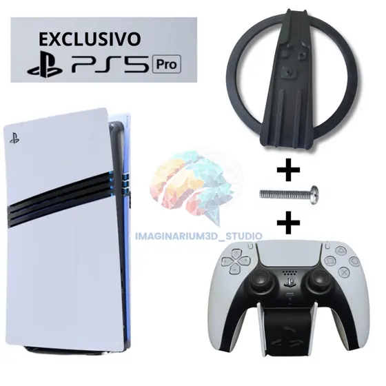 EXCLUSIVO  Kit Suporte Base Vertical Para Playstation 5 PRO Ps5 + Base Controle Dualsense