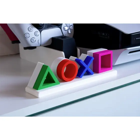 Promoção Letreiro Decorativo Gamer Símbolo Ps Icons Playstation Ícones 2 Cores