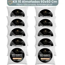 Enchimento Almofada Refil 60x60 Silicone Antialergico Kit 10 Unidades