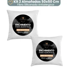 Enchimento Almofada Refil 50x50 Silicone Antialergico Kit 2 Unidades