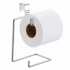 Suporte Porta Papel Higienico Duplo Aramado Para Caixa Acoplada Cromado Aço Preto Branco