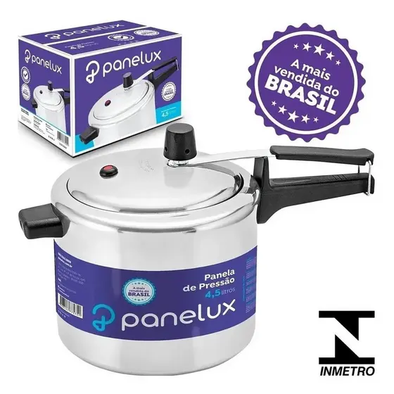 Panela De Pressão 4 Litros Panelux ou Panela Pressao 3,0L Panelux Polida - Envio Imediato
