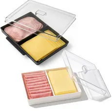 Pote Porta Frios Organizador Geladeira Duplo Presunto Queijo