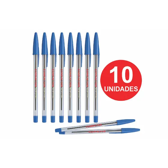 Caneta Azul Preta e Vermelha Esferográfica Escolar Escritório kit e unidade