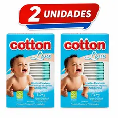 ​Kit 150 Cotonete Hastes Flexíveis Baby Care Antigerme 100% Algodão Resistente Total 150 Unidades