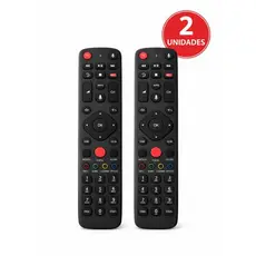Kit Controle TV Remoto Box com Comando Voz Inteligente Compatível Claro
