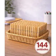 Prendedor Pregador Madeira para Roupas Forte Varal Lavanderia Reforçado