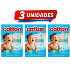 Kit 225 Cotonetes Hastes Flexíveis Bebê Baby Care Antigerme 100% Algodão Resistente