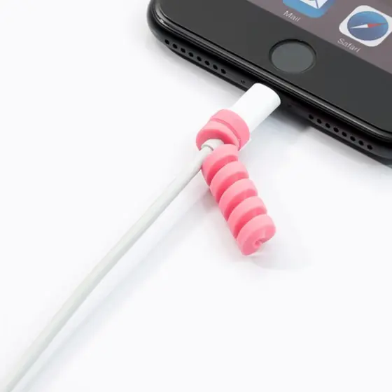 2 Pcs Cabo Espiral Para Iphone Android Tipo C Telefônico Usb Charge Line Protector Cover
