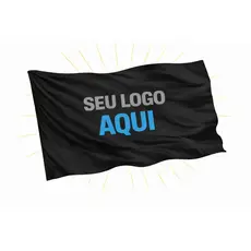 Bandeira Exclusiva com Sua Ideia e Logo para Artigos de Festa