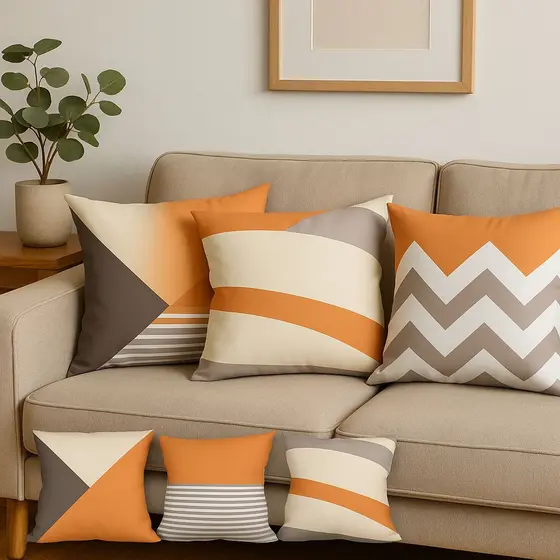 Kit com 4 Capa de Almofada para Decoração de Sofá, Sala e Quarto