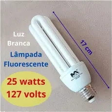 Lâmpada Fluorescente 25 watts / 127 volts Luz Branca 6400K T4 - 3U