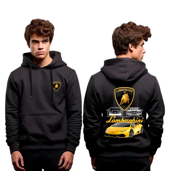 Moletom Canguru Unissex Lamborghini Lançamento
