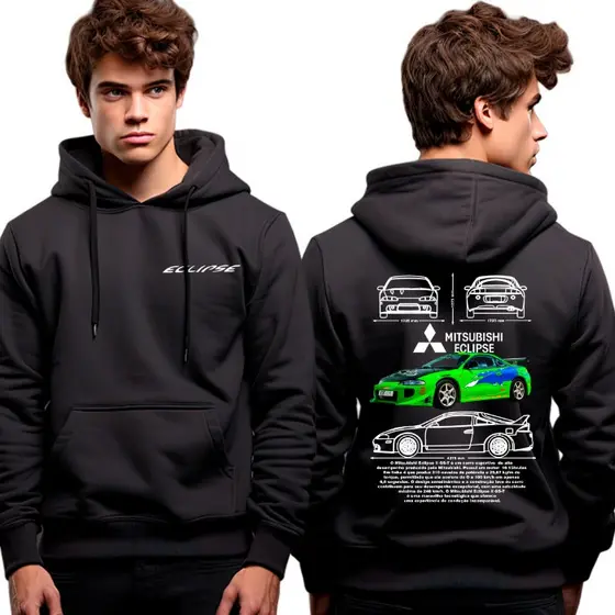 Moletom Casaco Frio Carro Eclipse Raridade Luxo Lançamento