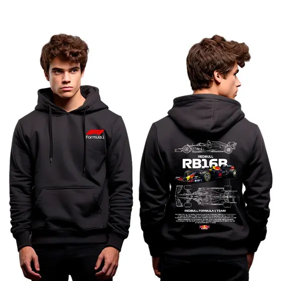 Moletom Canguru Unisex Redbull RB16B Fórmula 1 Lançamento