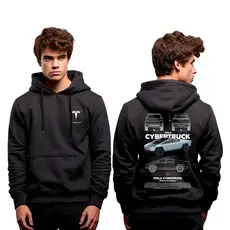 Moletom Canguru Unissex Tesla Cybertruck Lançamento