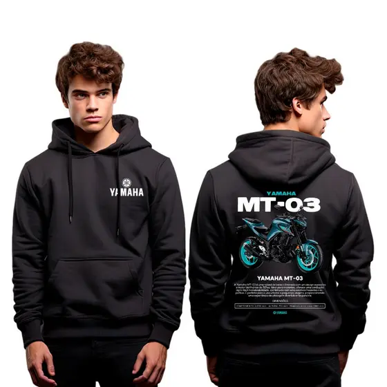 Moletom Canguru Unissex Yamaha MT-03 Lançamento