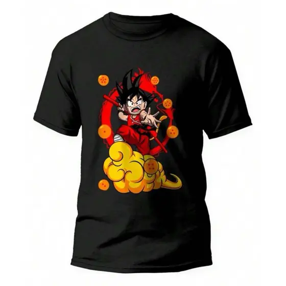 Camiseta Personagem Dragon Ball Unissex Premium Estampa Em Dtf