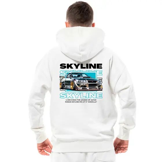 Moletom Algodão Skyline Carro Estampada Estilosa Canguru Promoção