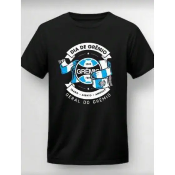 Camiseta Camisa 100% Algodão DIA DE GREMIO Lançamento