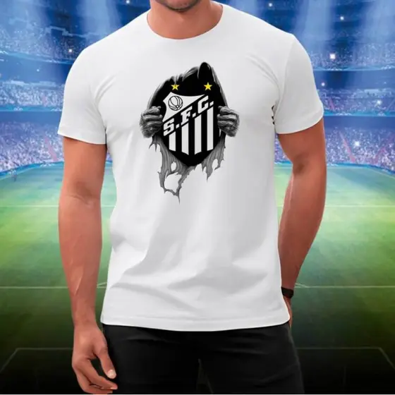 Camisa Camiseta Santos Malha Premium 30.1 Lançamento Novidade