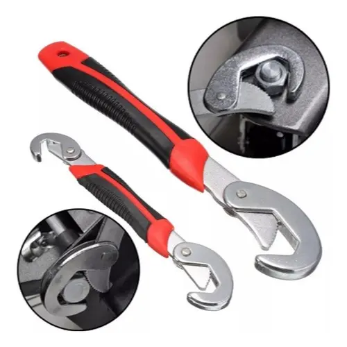Kit 2 Chave De Grifo Boca Tubo Mestra Chaves Inglesa Universal 9 A 32mm Multifuncional Ajustável