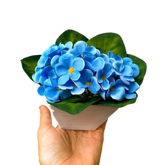 Vaso Decorativo Com Flores Artificiais Para Decoração de Sala, Quarto, Banheiro Violeta