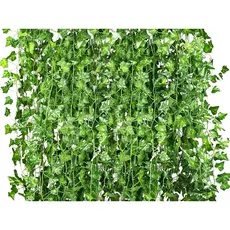 Trepadeira 36 M Artificial Verde Hera Pacote Ramas Muro Ingles Jardim Vertical 12 UN 2,2M CADA