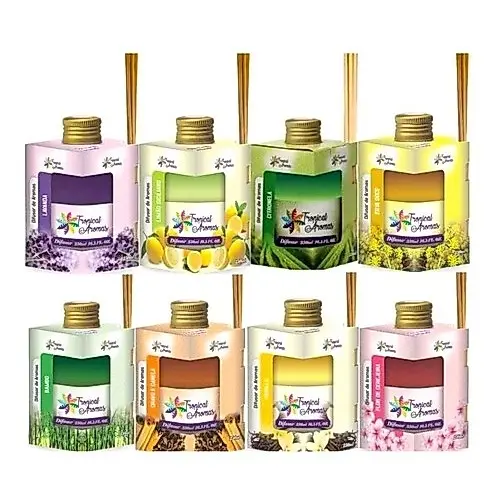 6 Unid Aromatizador Ambientes Duração Premium 250ml Difusor